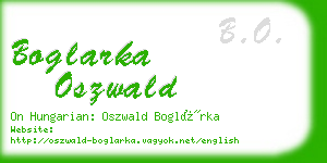 boglarka oszwald business card